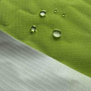 Polyester 300D Ripstop Fabric Waterproof TPU Milky Coating in Hi-vis yellow